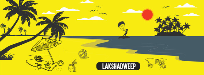 Lakshadweep beautiful island in india - obrazy, fototapety, plakaty