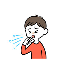 咳やくしゃみが止まらない男の子