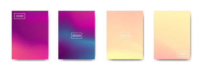 set of abstract background with beautiful gradation color, colorful background for poster flyer banner backdrop.vertical banner.cool fluid background vector illustration