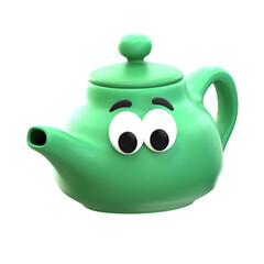 3D Rendering cartoon Icon Cooking Tool Series - Teapot