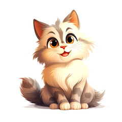 Fototapeta premium Cat clipart, PNG 300DPI, 4000X4000 pixel, Cute cat illustrations Planner elements for cat lovers Commercial use
