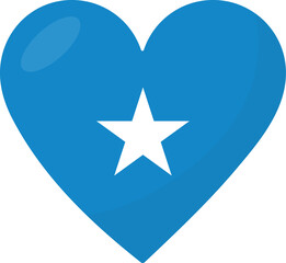 Somalia flag heart 3D style.