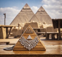 Fototapeta na wymiar Pyramid of Giza, Egypt. Selective focus. Shallow depth of field.