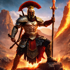 Naklejka premium Ares God of War greek Mythology