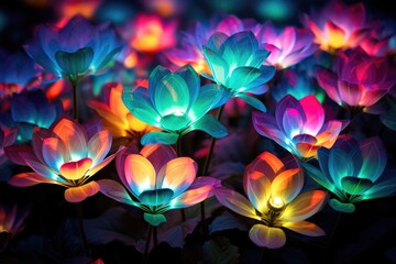 Bursts of Color: Use colorful LED lights to create a vibrant.