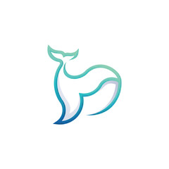 Whale Logo Line