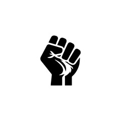 Fist Logo Design Vector Black and white on white background