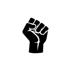 Fist Logo Design Vector Black and white on white background