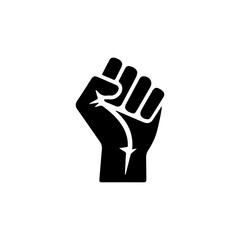 Fist Logo Design Vector Black and white on white background