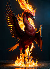 dragon in fire