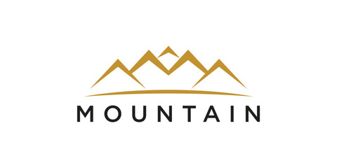 Mountain logo design template vector