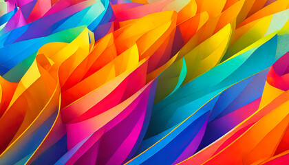 Abstract background of colorful origami paper sheets.