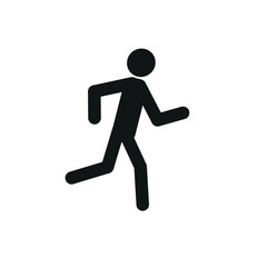 man running, sports, healthy lifestyle, figure of a running man, isolated pictogram on a white background