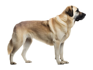 Anatolian Shepherd Dog, Realistic, Side view, Standing, Full Body, Illustration, transparent background, generative ai