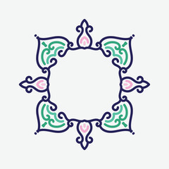 Decorative vintage frame. Vector design. floral ornament. vintage design template.