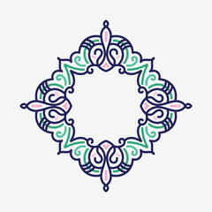 Decorative vintage frame. Vector design. floral ornament. vintage design template.