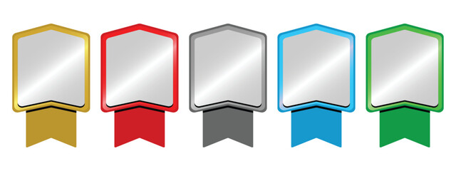 Set of company badge certificates. Certified logo design vector illustration. Perfect for awards, achievements, graduations