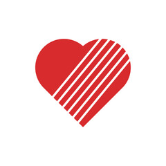 red heart icon on white background