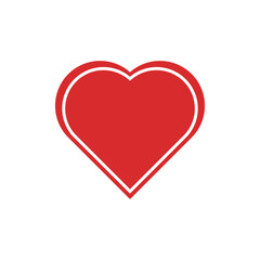 red heart icon on white background
