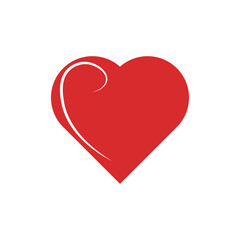 red heart icon on white background