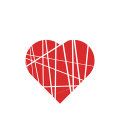 red heart icon on white background