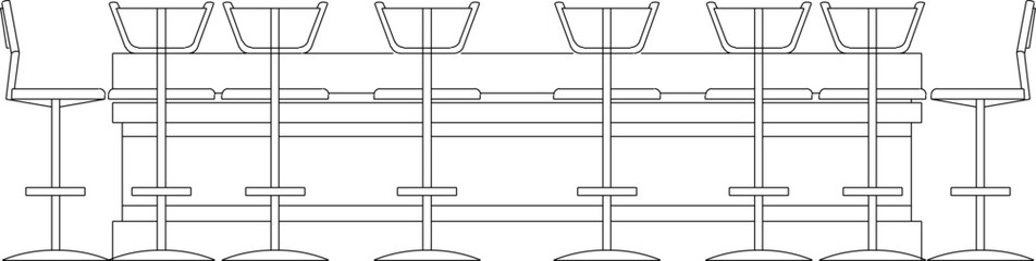 Vector sketch illustration of meeting table design for work in the office