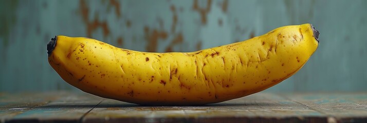 Mighty Yellow Banana Doing Powerlifting Isolated, Comic background, Background Banner