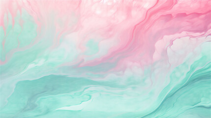 Vibrant Pink : Combination of pink and mint paints
