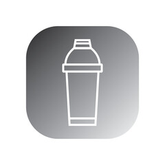 cocktail shaker icon vector template