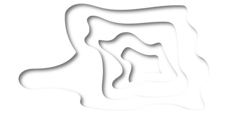 Modern wallpaper texture and 3d realistic design use for banner flyers, posters.. Abstract White paper cut background with lines.3d topography realistic papercut decoration textured background.