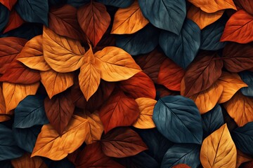 Colorful autumn leaves background