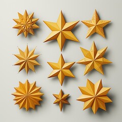 Obraz premium Yellow star shaped paper sticker label