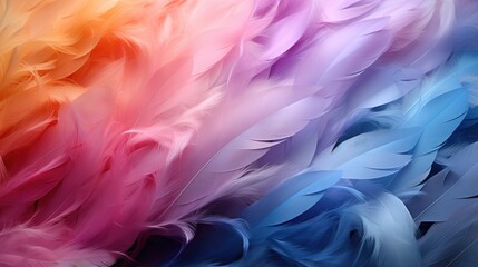 Fototapeta premium Abstract feather rainbow background