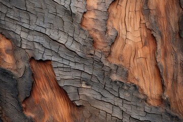 This image showcases the intricate and fascinating texture of a trees bark up close., A rough...
