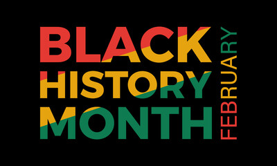 Obraz premium Black History Month celebrated every year in month of february. Vector banner, flyer, poster and social medial template design.