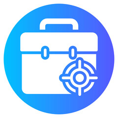 suitcase gradient icon