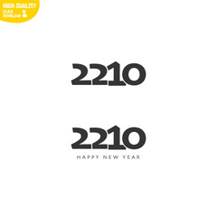 Creative Happy New Year 2210 Logo Design