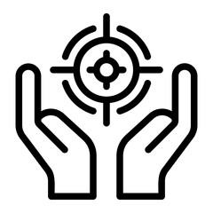 hands line icon