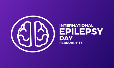 International Epilepsy Day observed every year on february 12. Vector health banner, flyer, poster and social medial template design.