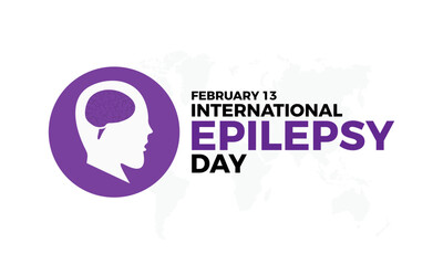 International Epilepsy Day observed every year on february 12. Vector health banner, flyer, poster and social medial template design.