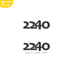 Creative Happy New Year 2240 Logo Design