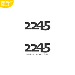 Creative Happy New Year 2245 Logo Design