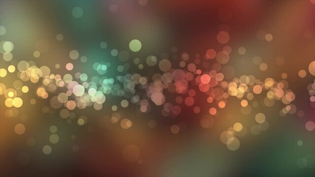 Colorful bokeh bubbles particles background, shiny glitter particles background