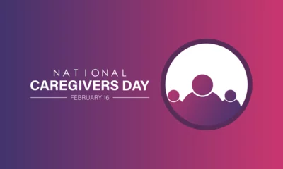 Deurstickers National Caregivers Day observed every year of 16th february, Vector health banner, flyer, poster and social medial template design. © Rana