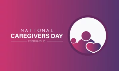 Foto op Plexiglas National Caregivers Day observed every year of 16th february, Vector health banner, flyer, poster and social medial template design. © Rana