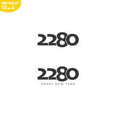 Creative Happy New Year 2280 Logo Design