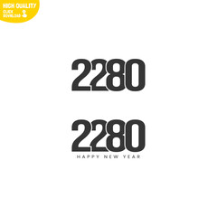 Creative Happy New Year 2280 Logo Design