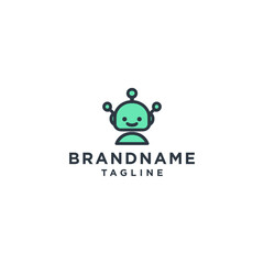 robot ai logo icon design template	
