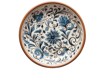 Ceramic Plate Wall Decor on Transparent Background, PNG, Generative Ai