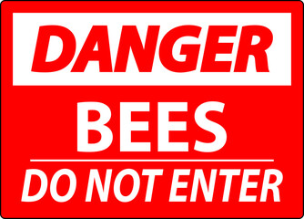 Danger Sign Bees - Do Not Enter